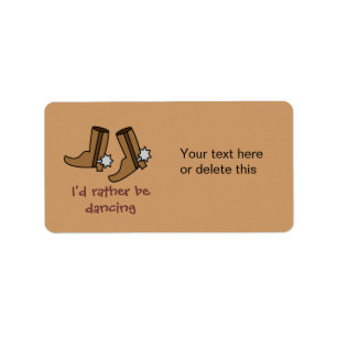 Étiquette Boots Cowboy Plutôt Danser Pays Ouest