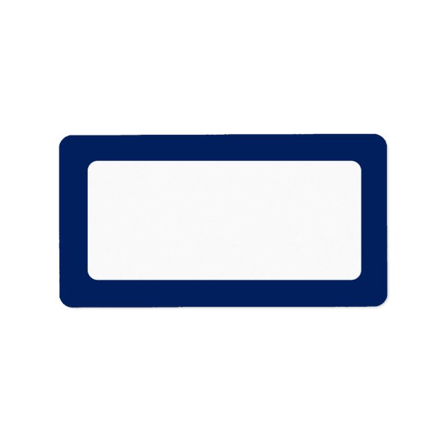 Étiquette Bordure couleur bleu marine (Devant)