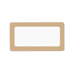 Étiquette Bordure couleur unie brun foncé