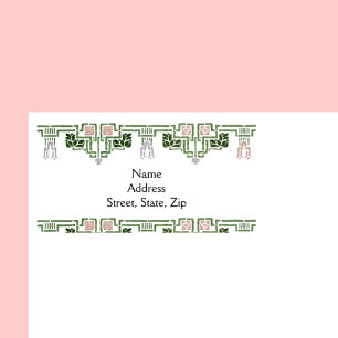 Étiquette Bordure florale Art nouveau