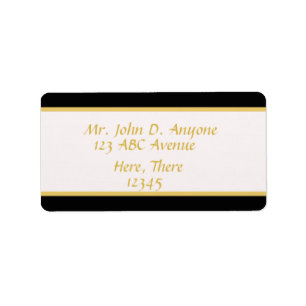 Étiquette Bordure noire et or