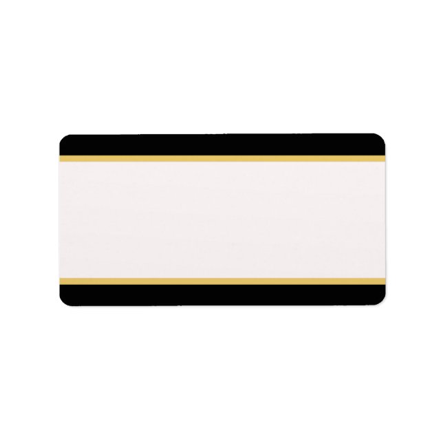 Étiquette Bordure noire et or (Devant)