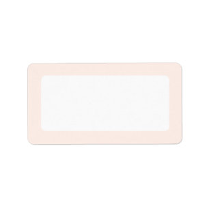 Étiquette Bordure rose pâle et blanche