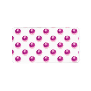 Étiquette Boule Arrière - plan Faux Foil Rose Pink