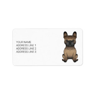 Étiquette Bouledogue français bringé / Frenchie Chien mignon