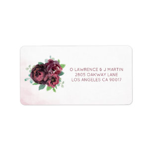 Étiquette Bouquet de roses de Bourgogne