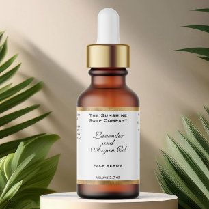 Étiquette Bouteille de gouttelettes à huile blanche et tissé