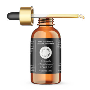 Étiquette bouteille de gouttelettes de cosmétique