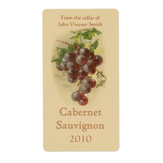 Étiquette bouteille de vin (Devant)