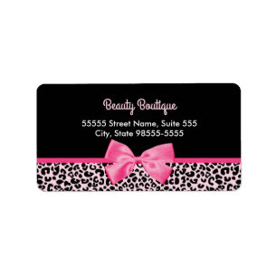 Étiquette Boutique mignonne de beauté d'arc d'empreinte de