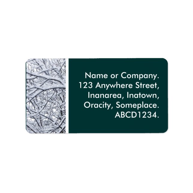 Étiquette Branches de neige (Devant)