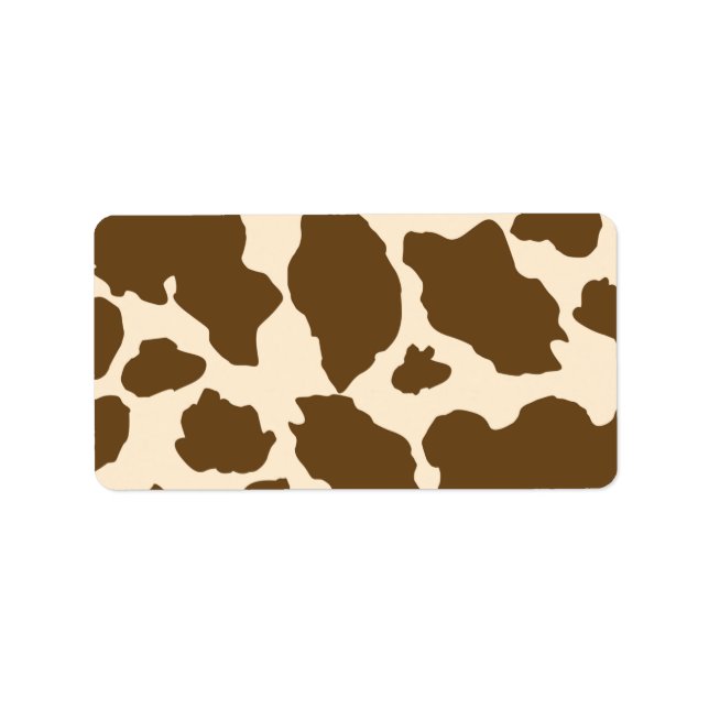 Étiquette Brospots Cow Print Farm Animals (Devant)