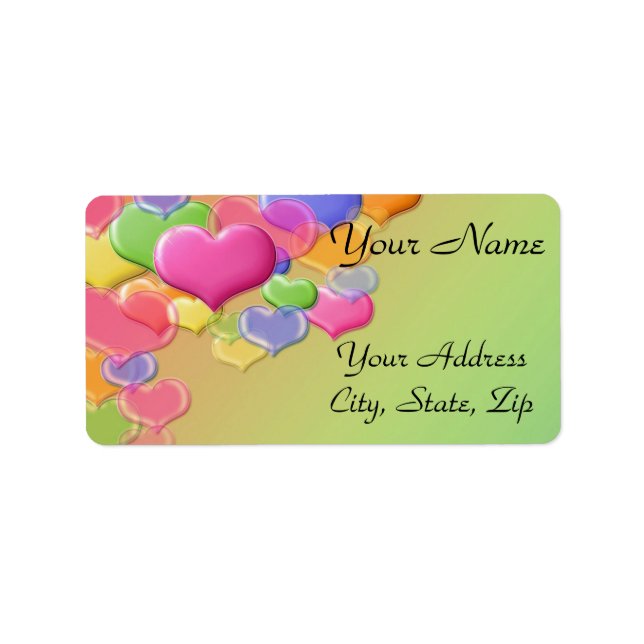 Étiquette Bubble Love (Devant)