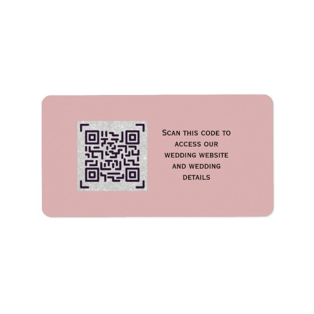 Étiquette Budget QR Code Website RSVP Mariage de l'hôtel Dét (Devant)