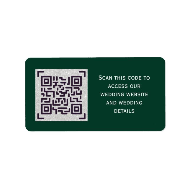 Étiquette Budget QR Code Website RSVP Mariage de l'hôtel Dét (Devant)