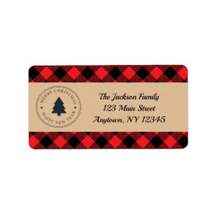Étiquette Buffalo Plaid Address Labels