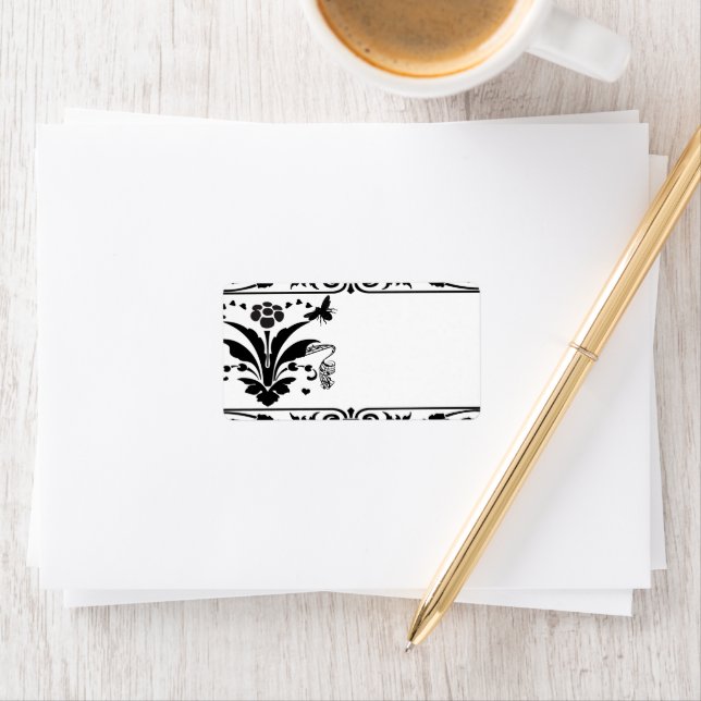 Étiquette Bumble musical Bee Damask Frontières Livraison (En situation)