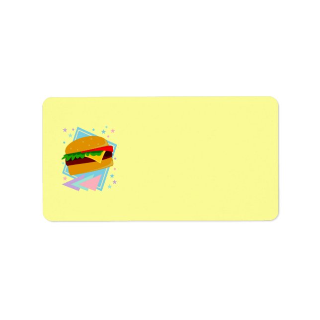 Étiquette Burger Mignon Délicieux (Devant)