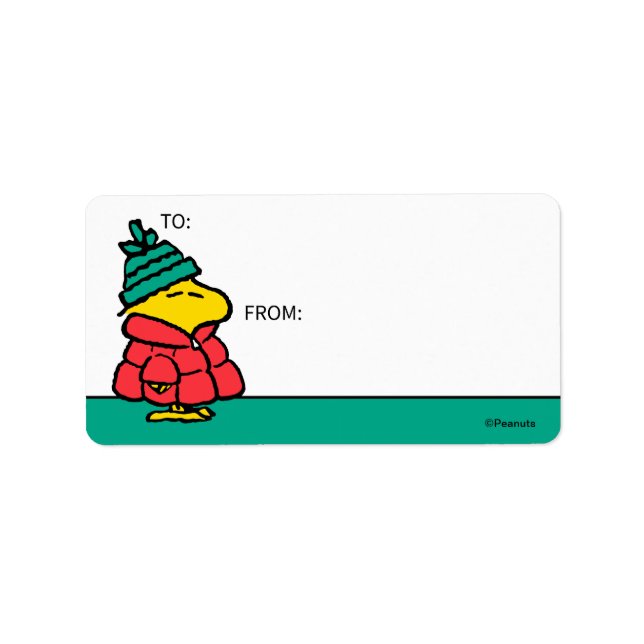 Étiquette cacahuètes | Tag cadeau de veste d'hiver de Woodst (Devant)