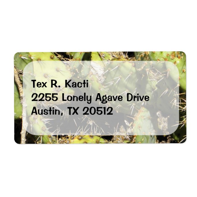 Étiquette Cactus (Devant)