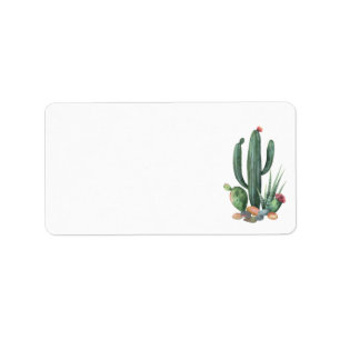 Étiquette Cactus colorés Thème Désert Adresse de reto