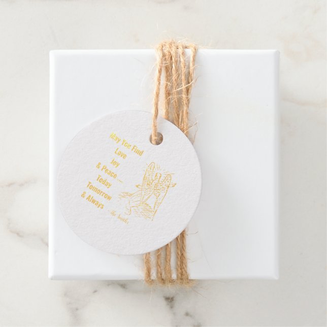 Étiquette-cadeau Aimer Joy Peace Wings (Avec boite)