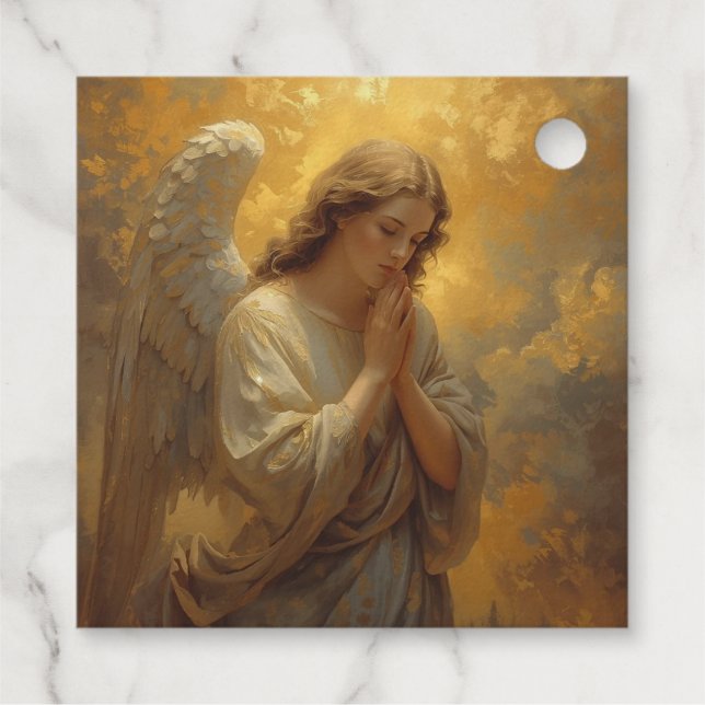 Étiquette-cadeau Ange priant - Occasions religieuses (Dos)