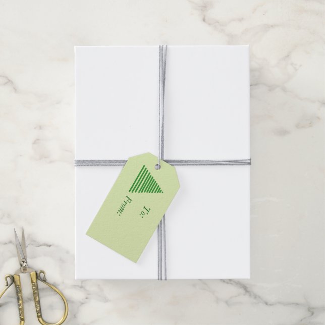 Étiquette cadeau - Arbre graphique (Avec de la ficelle)