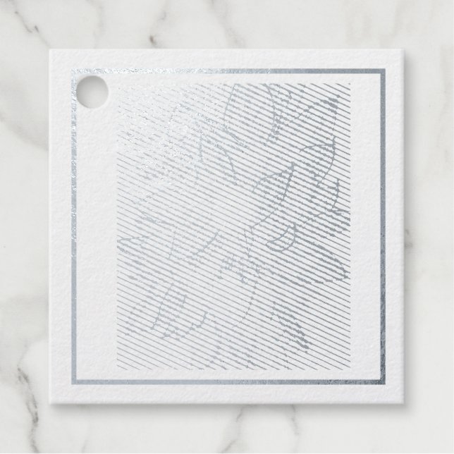 Étiquette-cadeau ArgentPanier sans poignée Noël (Devant)