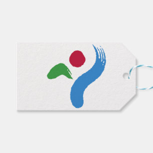 Étiquette cadeau avec drapeau de Séoul, Corée du S