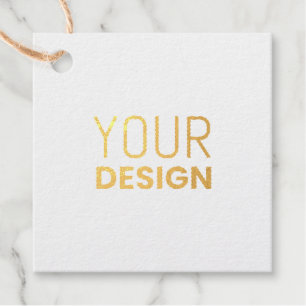 Étiquette-cadeau Balise carré Foil [disponible dans plusieurs forme