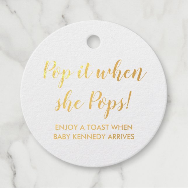 Étiquette-cadeau Balise Foil Favor (Devant)