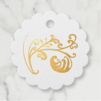 Étiquette-cadeau balise Foliage Doodle