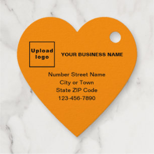 Étiquette-cadeau Balise orange couleur affaires marque sur fond de