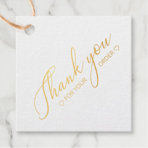 Étiquette-cadeau Balises de préférence Gold Foil pour Merci d'entre