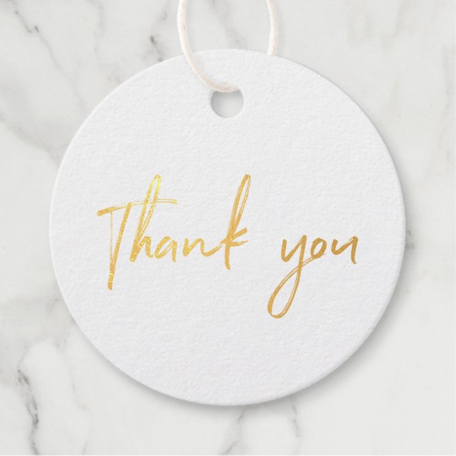 Étiquette-cadeau Balises d'emballage Gold Foil Small Business Merci (Devant)