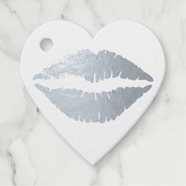 Étiquette-cadeau Balises Gold Kiss Lips Foil Favoriser (Devant)