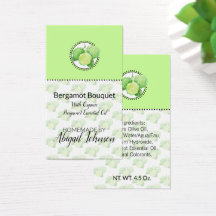 Étiquette Cadeau Bergamote Citron Maison Soins de 