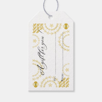 étiquette cadeau blanche et dorée pour vous