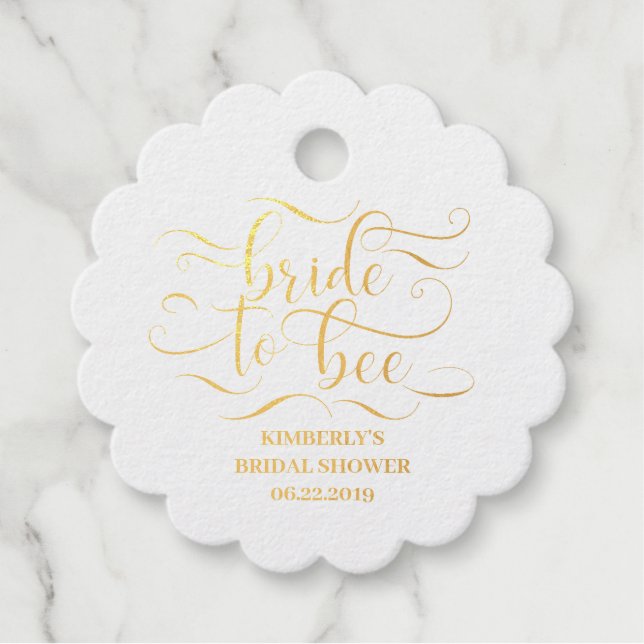 Étiquette-cadeau Bride To Bee - Merci (Devant)