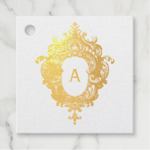 Étiquette-cadeau Cadre Monogramme Orné