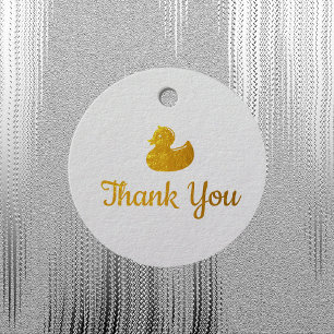 Étiquette-cadeau canard en caoutchouc jaune -fête d'anniversaire -