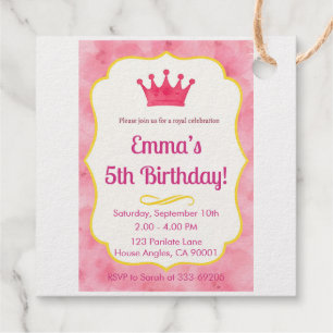 Étiquette-cadeau Carte d'invitation de l'Anniversaire de enfant roy