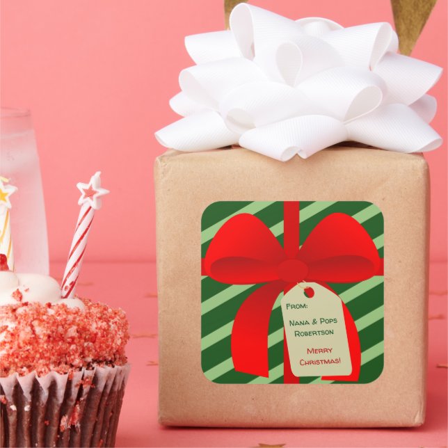 Étiquette cadeau Christmassy Bow (Fête)