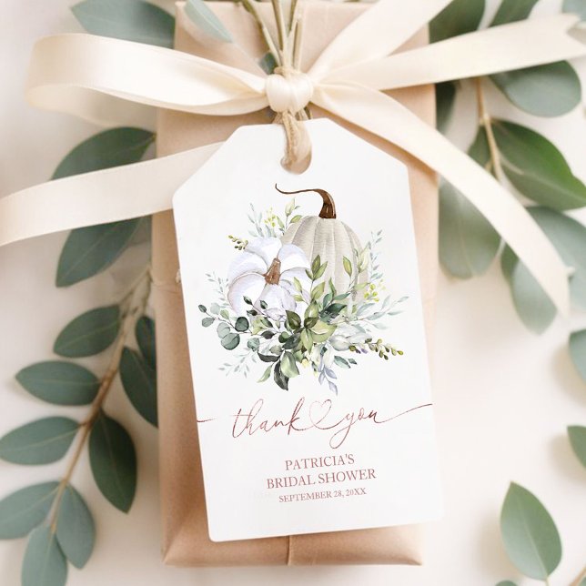 Étiquette cadeau Citrouille de verdure Fête des ma (Créateur téléchargé)