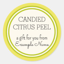Étiquette cadeau Citrus Peel en conserve Modèle