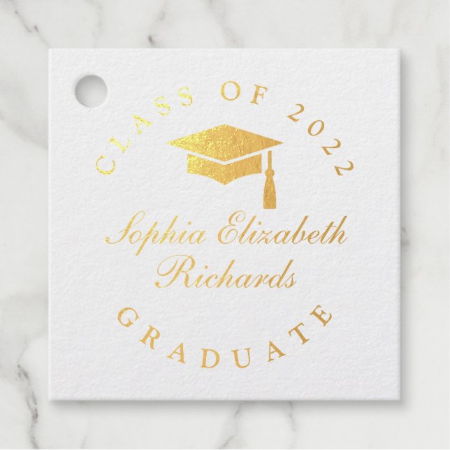 Étiquette-cadeau Classic Script Graduation Classic (Devant)