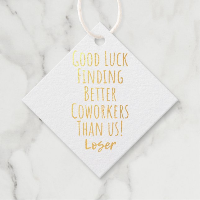 Étiquette-cadeau collègue, collègue, adieu, bonne chance T-Shirt K (Devant)