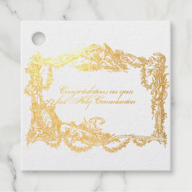 Étiquette-cadeau Congratulations on your first holy communion (Devant)