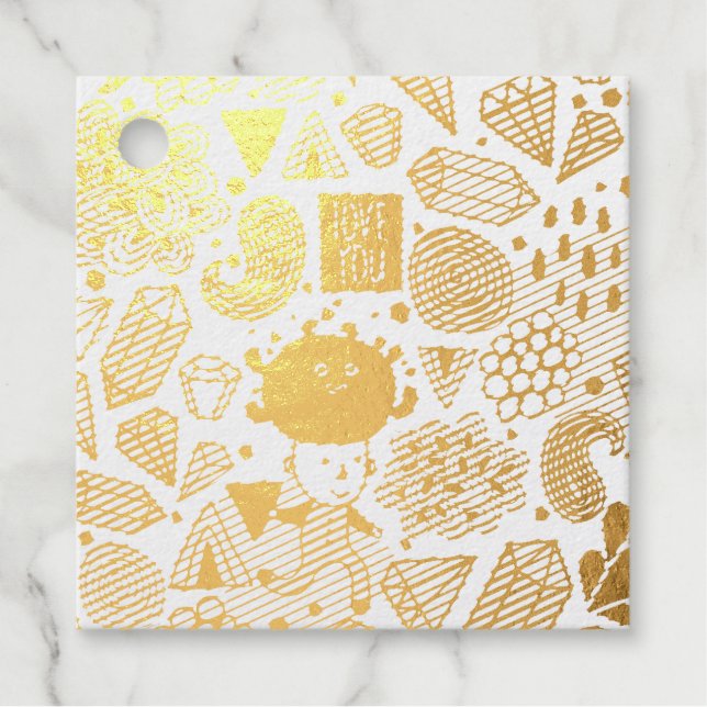 Étiquette-cadeau Crazy head (Devant)